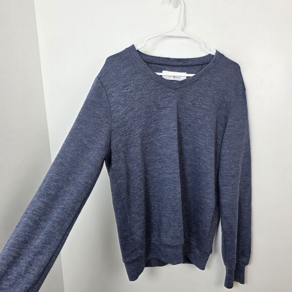Mizzen + Main Blue Trim Fit Casual Classic Pullover Sweater Size Medium - Picture 2 of 8